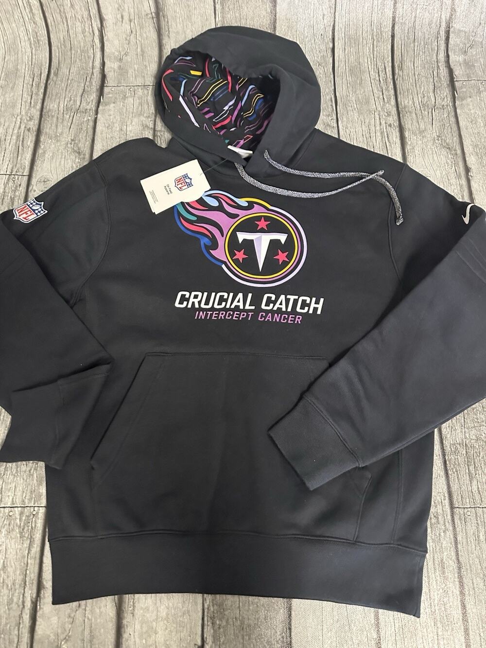 NWT Men’s Nike Tennessee Titans Crucial Catch Sideline Hoodie Small Black